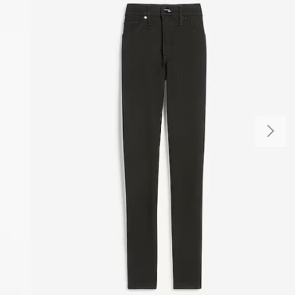Express Mid Rise Black Supersoft Skinny Jeans - Picture 3 of 7